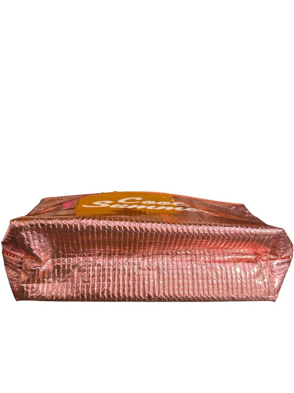 Cool Summer Metallic Insulated Cosmetic Bag With Milk Shake Brand Tag - Picture 4 of 4